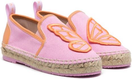 Sophia Webster Mini Espadrilles met vlinderpatch Roze