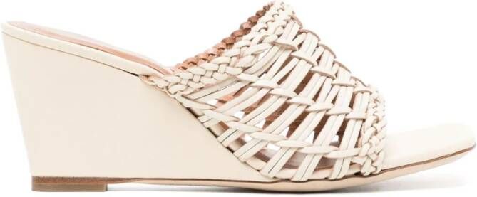 STAUD Blair sandalen met sleehak Beige