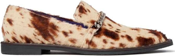 Stella McCartney Falabella loafers met dierenprint Beige