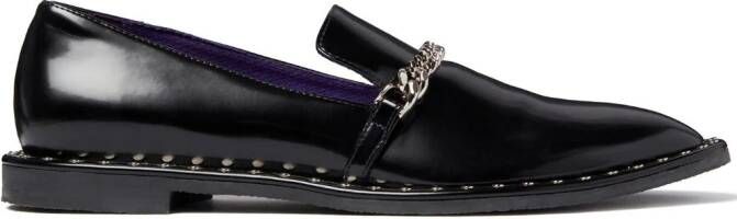 Stella McCartney Falabella loafers met schakeldetail Zwart