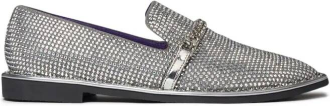 Stella McCartney Falabella loafers verfraaid met kristallen Zilver