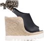 Stella McCartney Gaia espadrilles met plateauzool Zwart - Thumbnail 1