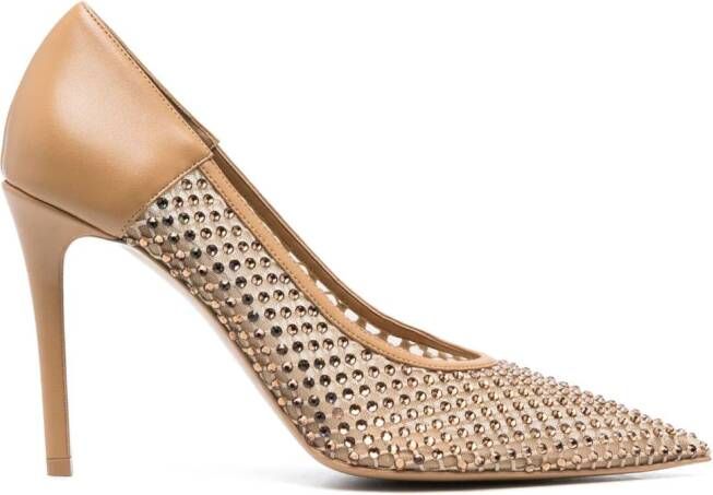 Stella McCartney Iconic pumps verfraaid met stras Beige