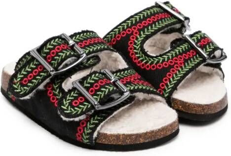 Stella McCartney Kids Sandalen met gesp Zwart