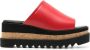 Stella McCartney Sneak-Elyse leren sandalen Rood - Thumbnail 1