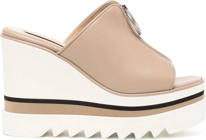 Stella McCartney Sneak-elyse muiltjes met rits Beige