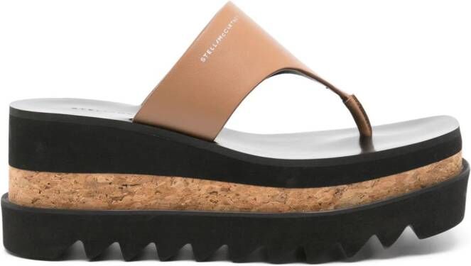 Stella McCartney Sneak-Elyse sneakers met plateauzool Bruin