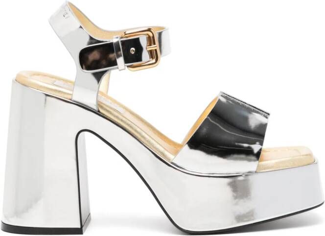 Stella McCartney x Sorayama Skyla sandalen met plateauzool Zilver