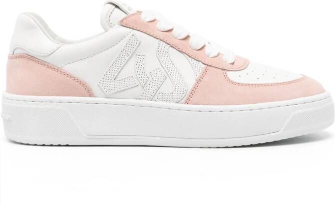 Stuart Weitzman Courtside sneakers met vlakken en monogram Wit