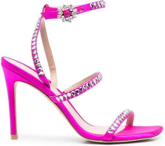 Stuart Weitzman Sandalen verfraaid met strik Roze