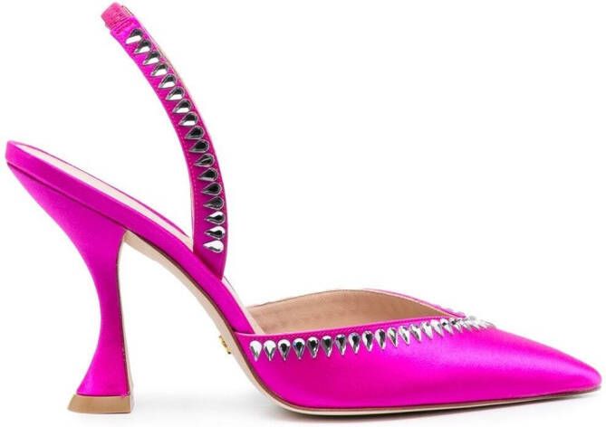 Stuart Weitzman Slingback pumps met kristallen Roze