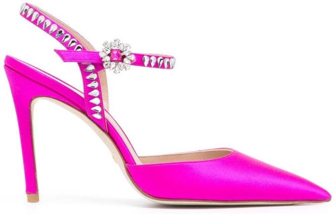 Stuart Weitzman Gemcut pumps met enkelband Roze