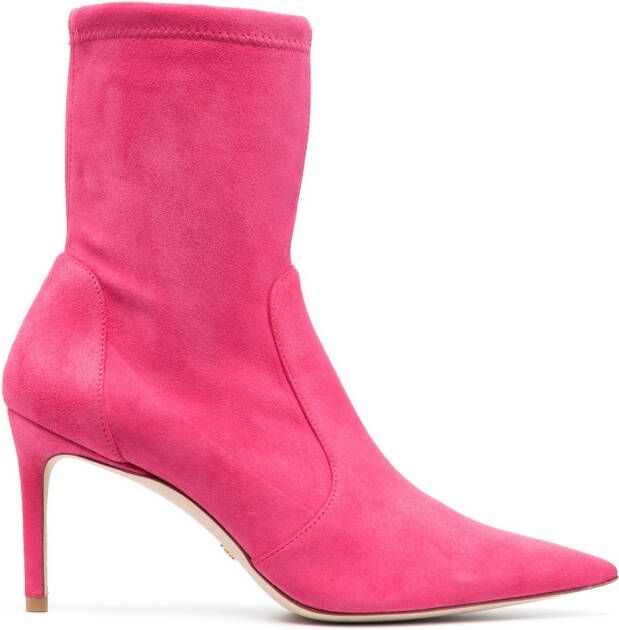 Stuart Weitzman Laarzen met puntige neus Roze