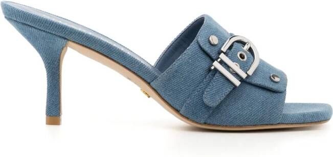 Stuart Weitzman Maverick canvas sandalen Blauw