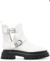 Stuart Weitzman Maverick Bedford Moto leren laarzen Wit - Thumbnail 1