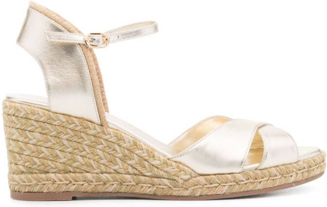 Stuart Weitzman Mirela II 80 mm espadrilles Goud