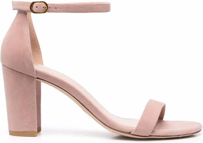 Stuart Weitzman Nearlynude sandalen met blokhak Beige