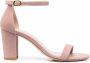 Stuart Weitzman Nearlynude sandalen met blokhak Beige - Thumbnail 1