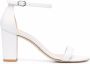 Stuart Weitzman Nearlynude sandalen met blokhak Wit - Thumbnail 1