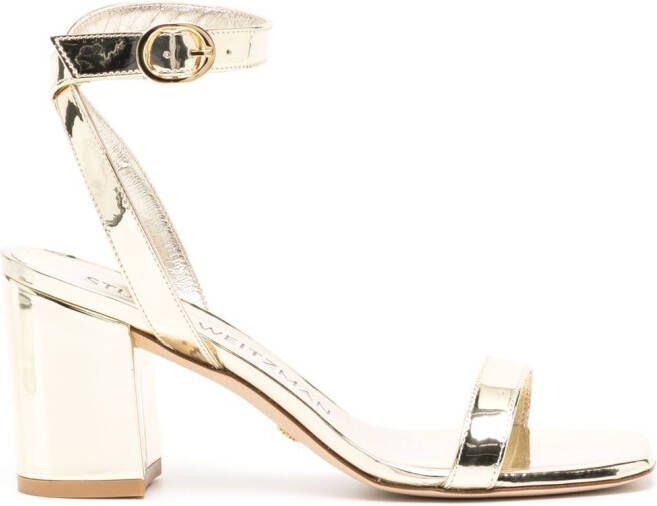 Stuart Weitzman Nudistcurve sandalen met open neus Goud