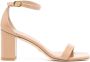 Stuart Weitzman Nudistcurve sandalen met blokhak Beige - Thumbnail 1