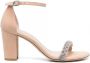 Stuart Weitzman Nudistcurve verfraaide sandalen Beige - Thumbnail 1