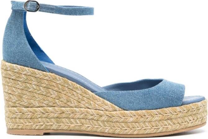 Stuart Weitzman Nudistia espadrilles met sleehak Blauw