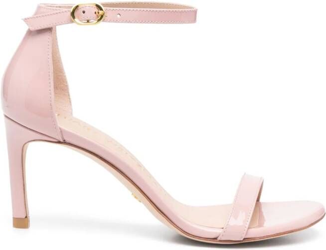 Stuart Weitzman Nunakedstraight leren pumps Roze