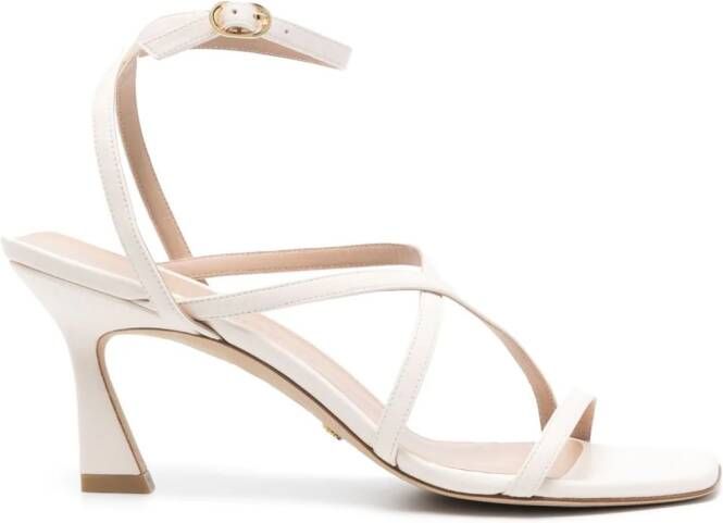 Stuart Weitzman Oasis 75mm leren sandalen Beige