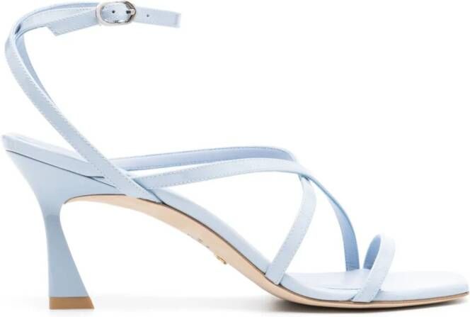 Stuart Weitzman Oasis 80 mm leren sandalen Blauw