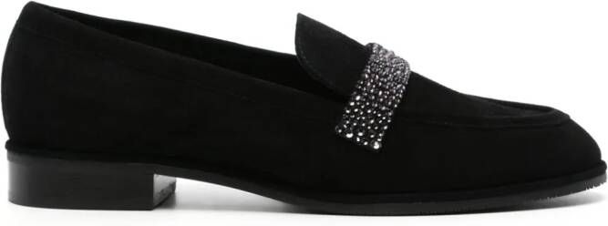 Stuart Weitzman Palmer Sleek loafers met ronde neus Zwart