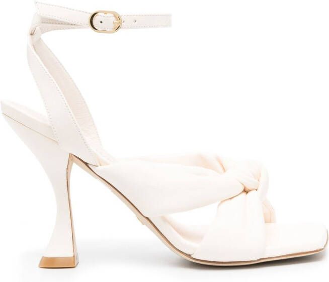 Stuart Weitzman Playa leren sandalen Beige