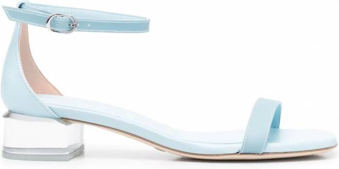 Stuart Weitzman Sandalen met doorzichtige hak Blauw