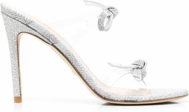 Stuart Weitzman Sandalen met strikdetail Zilver