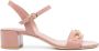 Stuart Weitzman Signature 35 leren sandalen Roze - Thumbnail 1