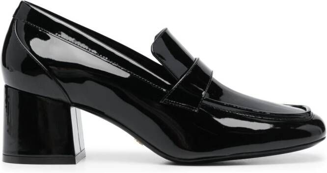 Stuart Weitzman Sleek loafers met plateauzool Zwart