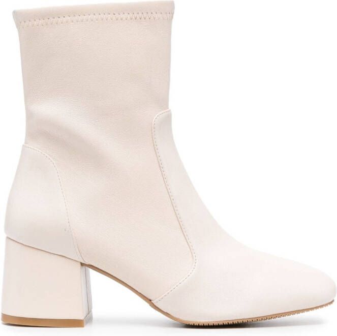 Stuart Weitzman Sleek Sock enkellaarzen Beige