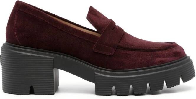 Stuart Weitzman Soho suède loafers Rood