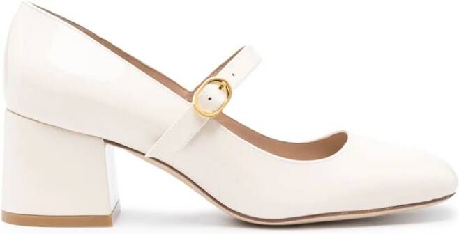 Stuart Weitzman Stuart MJ 60mm leren pumps Beige