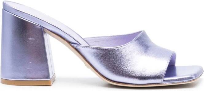 Stuart Weitzman Flow metallic muiltjes Paars