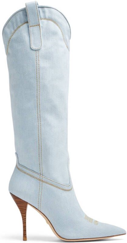 Stuart Weitzman Cowboylaarzen Blauw