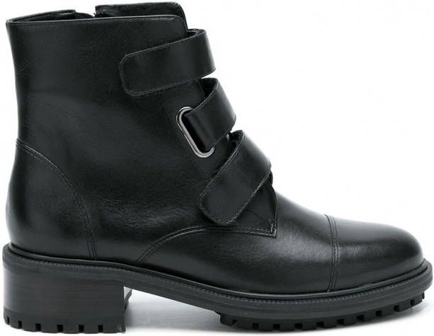 Studio Chofakian Milestone leren combat boots Zwart