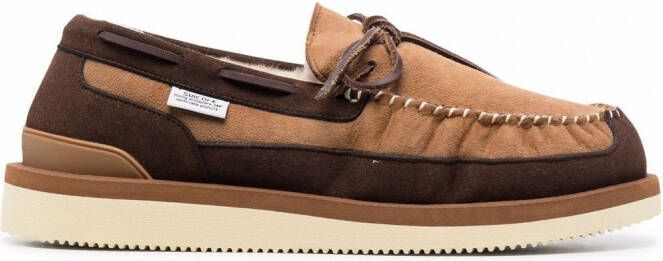 Suicoke Loafers gevoerd met bont Bruin