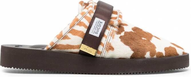 Suicoke Sandalen met print Bruin