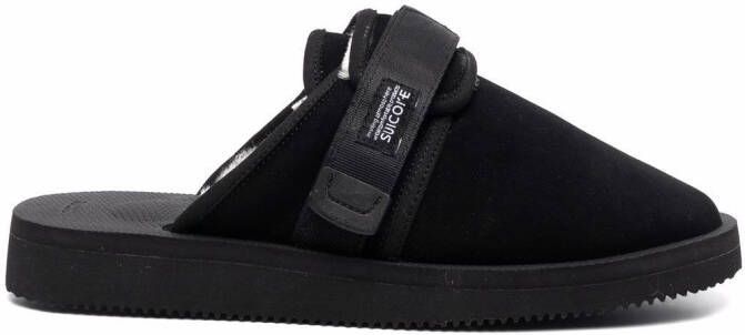 Suicoke Slippers met lammy voering Zwart