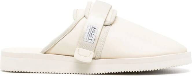 Suicoke Zavo-Cab slippers met logopatch Beige