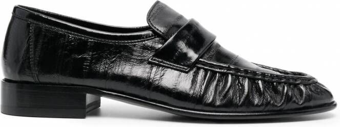 The Row Leren loafers Zwart