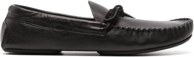 The Row Leren mocassins Zwart