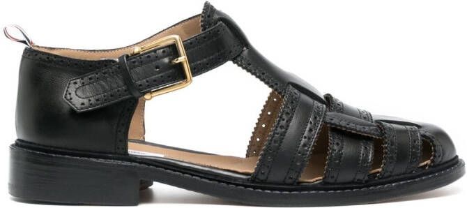 Thom Browne Leren sandalen Zwart