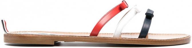 Thom Browne Driekleurige sandalen Beige